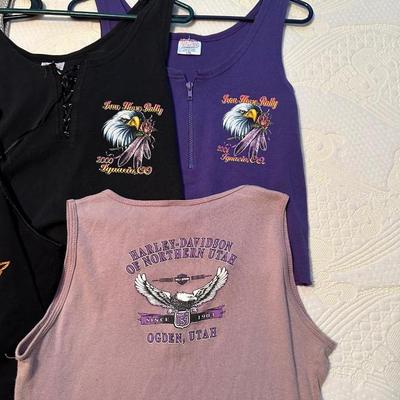 LADIES HARLEY DAVIDSON TANKS AND T-SHIRTS SIZE L - XL