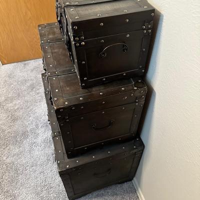 3 STACKING TRUNKS