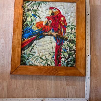 Fiber Art Parrots