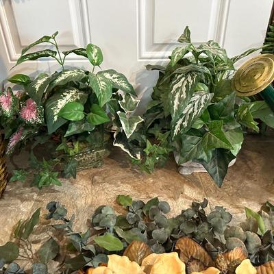 FAUX FLOWERS AND GREENERY PLUS 4 PICTURES