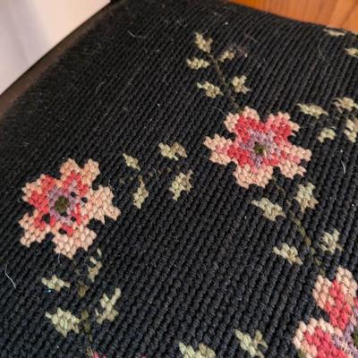 Antique Cherry Chair with Needlepoint Seat