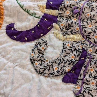 Amazing Vintage Hand Made Nursery Quilt