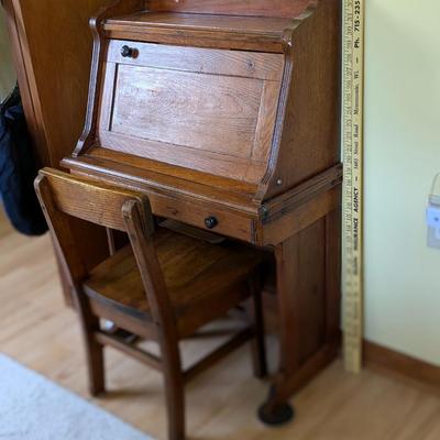 Wonderful Antique Children's Desk & Chair