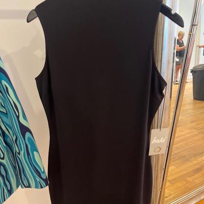 Trina Turk blazer & Buki little black dress