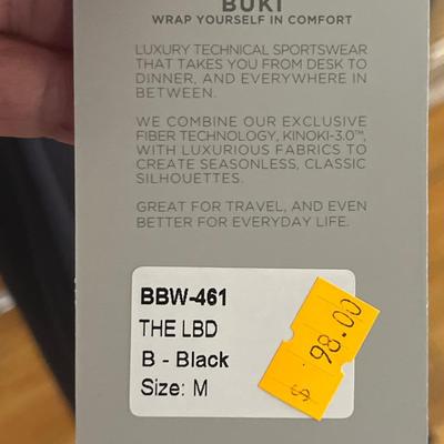 Trina Turk blazer & Buki little black dress