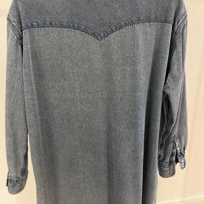 Cute denim wrangler shirt dress/jacket