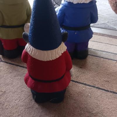 4 CERAMIC GARDEN GNOMES