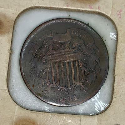 1864 Civil War Era Two-Cent Piece