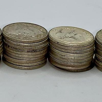Lot of 40 Unsearched 1946-64 Roosevelt Dimes