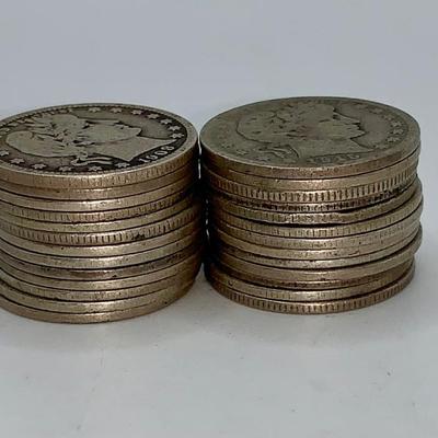 Lot of 26 Unsearched 1892-1916 Barber Quarters