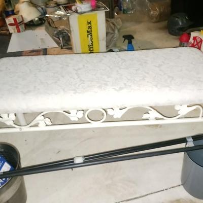 PADDED BENCH, CURTAIN ROD, KEYED DOOR KNOB AND MORE