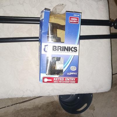 PADDED BENCH, CURTAIN ROD, KEYED DOOR KNOB AND MORE
