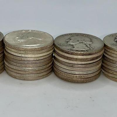 Lot of 40 Unsearched 1932-64 Washington Quarters
