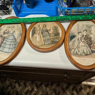 Set of 3 Vintage Prints of 19th Century Scenes
