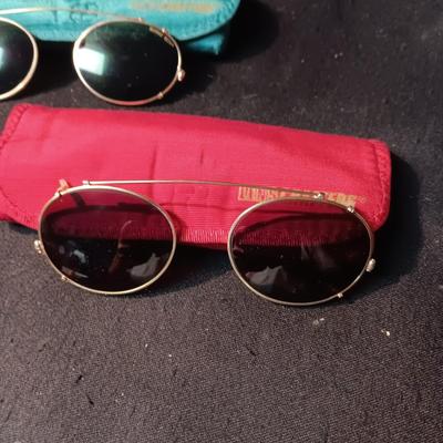 BUGLE BOY AND ANOTHER CLIP ON SUNGLASSES