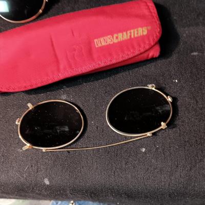 BUGLE BOY AND ANOTHER CLIP ON SUNGLASSES