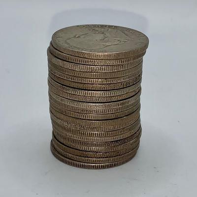 Lot of 20 Unsearched 1948-63 Franklin Half Dollars