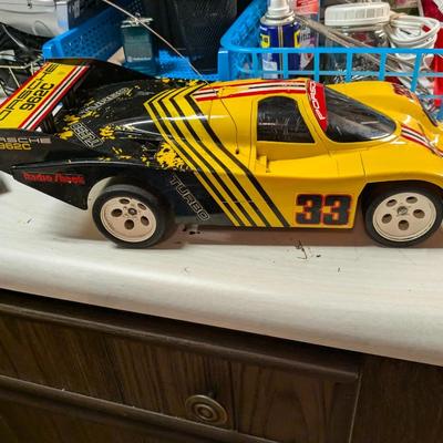 Vintage 80s Porsche 962C Radio Shack RC Car w/Remote