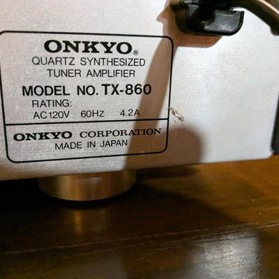 ONKYO TX-860 Quartz Synthesized Tuner Amplifier. Vintage. 1980’s
