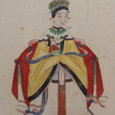 Vintage Chinese Ancestor Portraits - A Pair