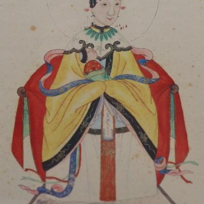 Vintage Chinese Ancestor Portraits - A Pair