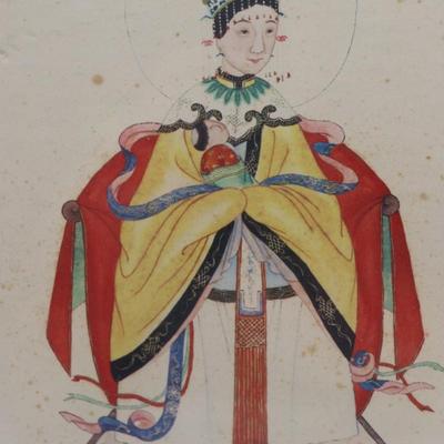 Vintage Chinese Ancestor Portraits - A Pair
