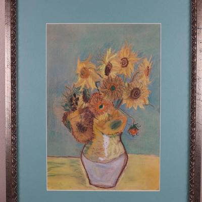 Signed Original Art of Sunflowers