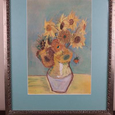 Signed Original Art of Sunflowers