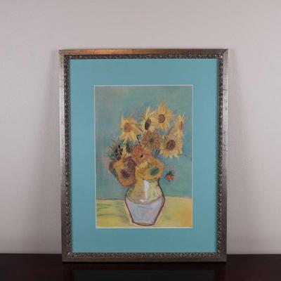 Signed Original Art of Sunflowers