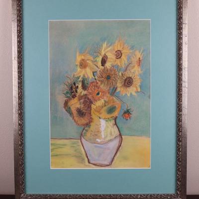 Signed Original Art of Sunflowers