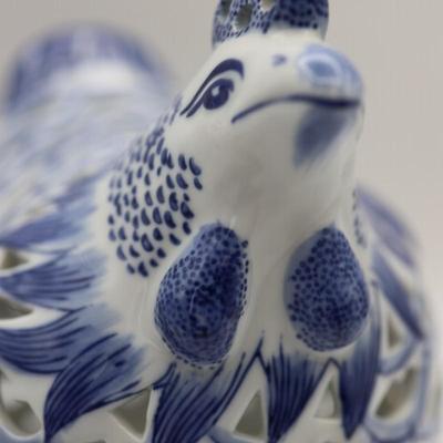 Blue and White Porcelain Hen