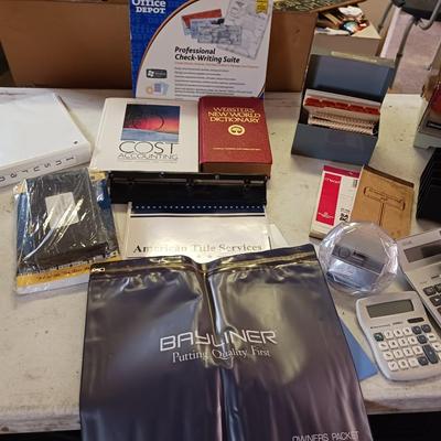 A VARIETY OF OFFICE SUPPLIES