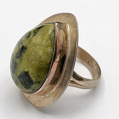 Two Vintage Silver & Stone Rings