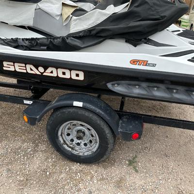 TWO 2013 SEA-DOO JET SKIS WITH TRAILER
