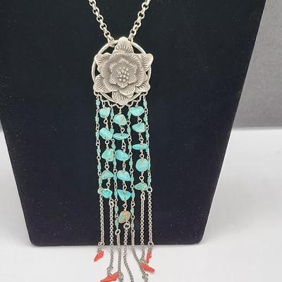 Lucky Brand Tuequoise Tassel Necklace