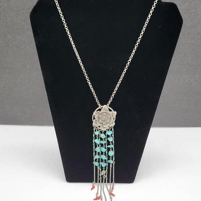 Lucky Brand Tuequoise Tassel Necklace