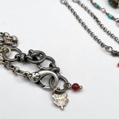 Lucky Brand Tuequoise Tassel Necklace