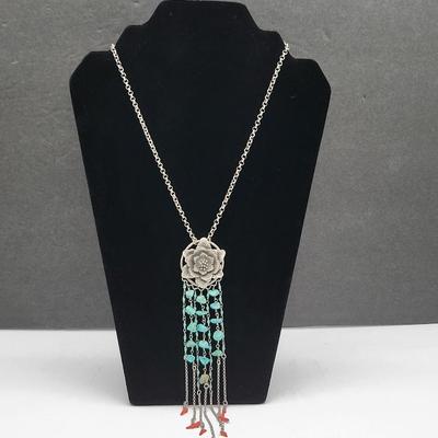 Lucky Brand Tuequoise Tassel Necklace