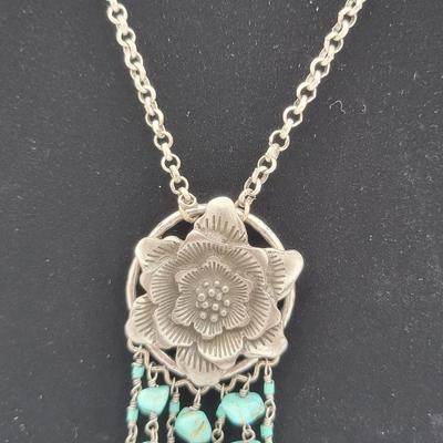 Lucky Brand Tuequoise Tassel Necklace