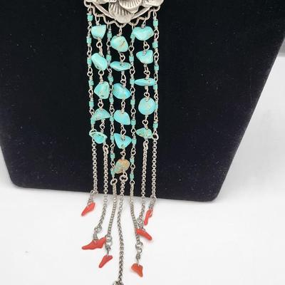 Lucky Brand Tuequoise Tassel Necklace