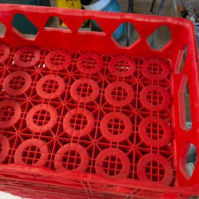 Set of 6 COCA COLA STACKABLE RED PLASTIC CRATE BOTTLE CARRIER CASE
