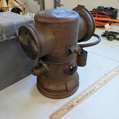 1903 AUTOLYTE COMBINATION ACETYLENE & CANDLE LAMP