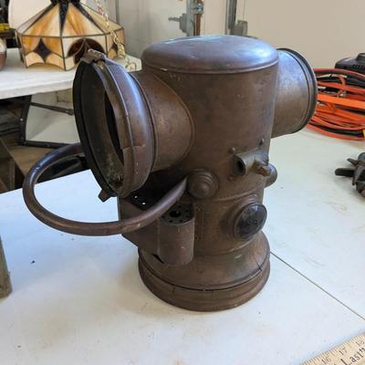 1903 AUTOLYTE COMBINATION ACETYLENE & CANDLE LAMP