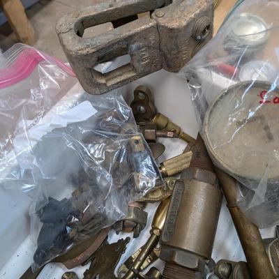 Lot of Copper and Brass Fittings, Etc