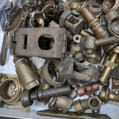 Lot of Copper and Brass Fittings, Etc