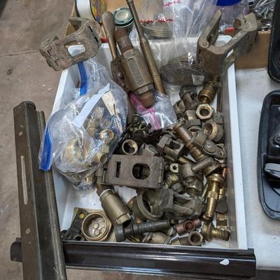 Lot of Copper and Brass Fittings, Etc