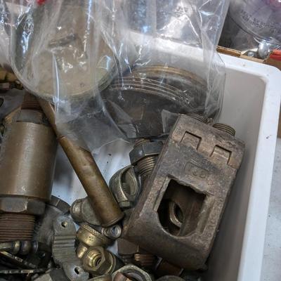 Lot of Copper and Brass Fittings, Etc