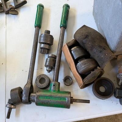 Large Lot of KO Punches, Greenlee
