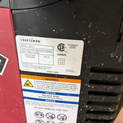 Like New Craftsman Electric Power Washer 1800 psi