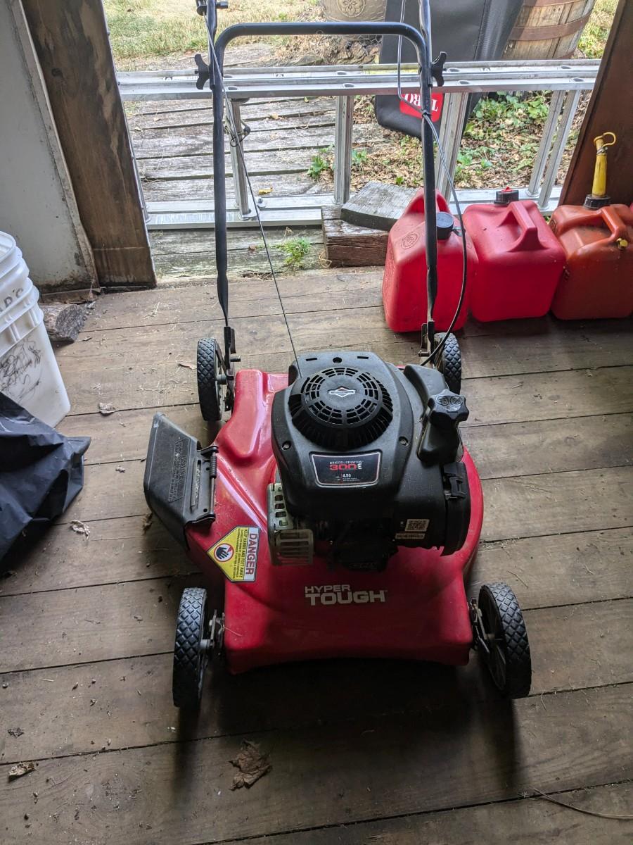 Hyper tough lawn mower 300e sale
